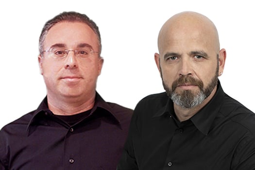 מימין: איתי אהרון, מנכ״ל הייפר גלובל אנטרפרייז, צילום: ענת קזולה; גלעד שיינר, באדיבות אנבדיה